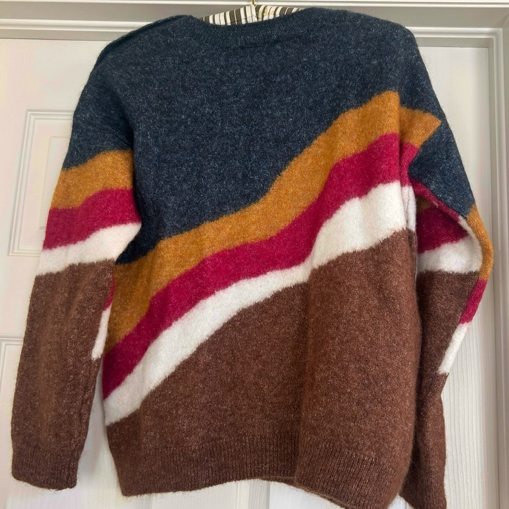 Sezane howard wool mohair Multicolor Striped Sweater - Picture 3 of 8